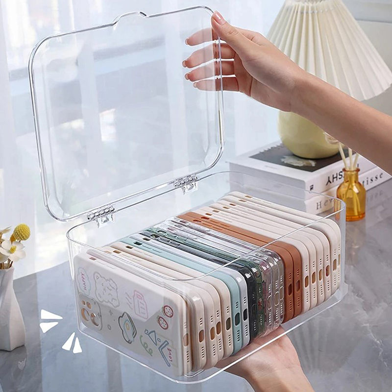 Face Mask Storage Box - Акриловая разноцветная прозрачная коробка-органайзер для лица
