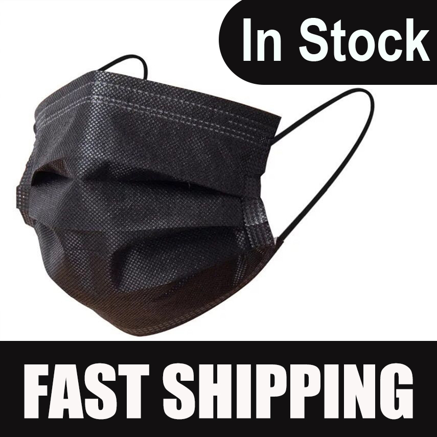 Disposable Surgical Mask - Черная кожа, защита для рта, носа,