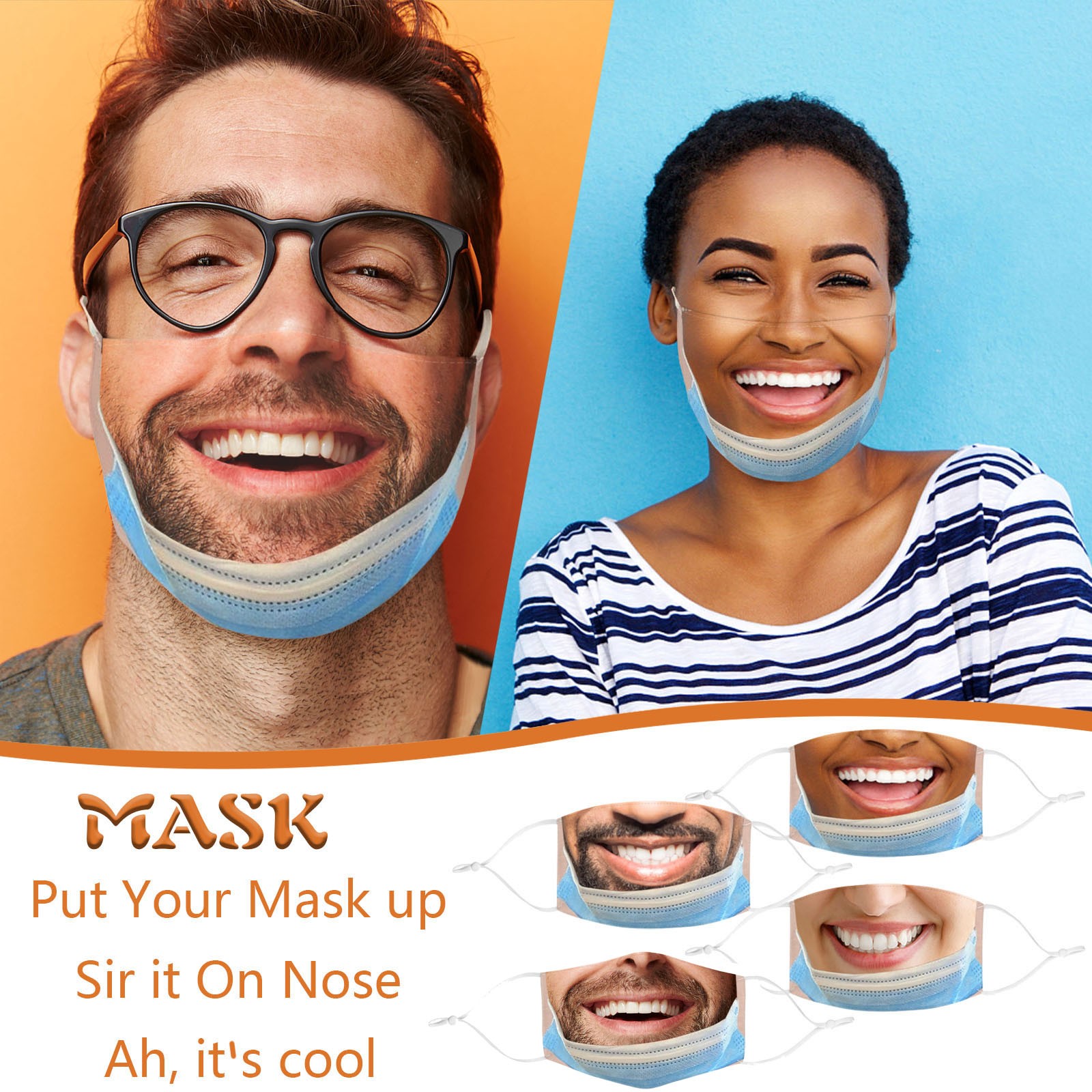 Забавная маска для рта для взр – обзор и цена Cloth Face Mask Washable