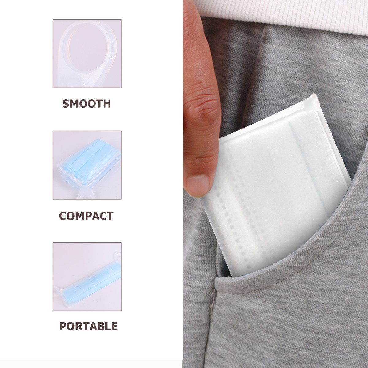 2 шт. силиконовых футляра для  – обзор и цена Face Mask Storage Box